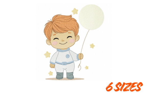 Baby Boy Balloon Embroidery Design