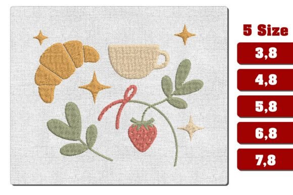 Cozy French Bakery Embroidery Design PES