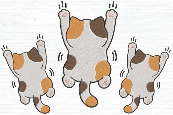 Funny Cat Embroidery Design