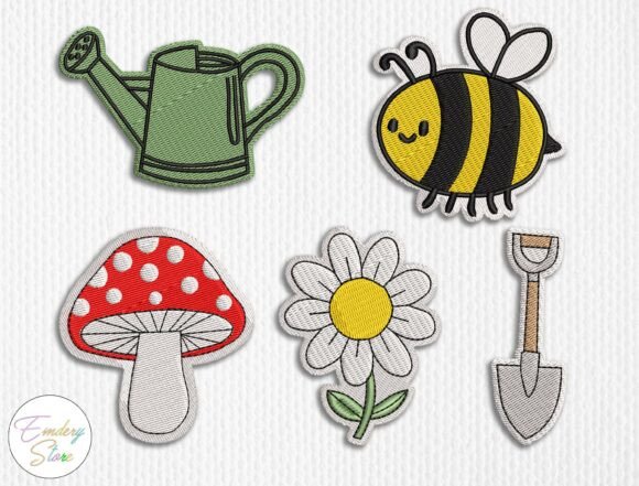 Garden Spring Embroidery Patch Set