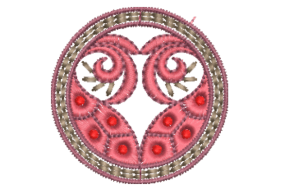 Intricate Circular Ornament Embroidery