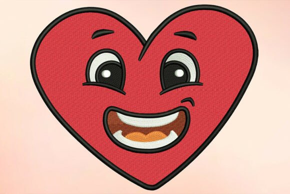 Laughing Heart Embroidery Design