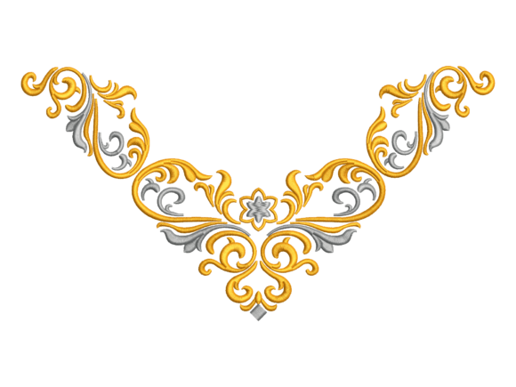 Ottoman Corner Border Embroidery